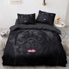 3D Animals Bedding Set Lovely Pet Black Dog Printed Duvet Cover Set Kids Adults Home Decor Single Queen King Size Gift Cute Dogs
