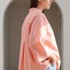 Asymmetric Button Tops Elegant Casual Blouse Fashion Tops Loose Striped Shirt  for Woman