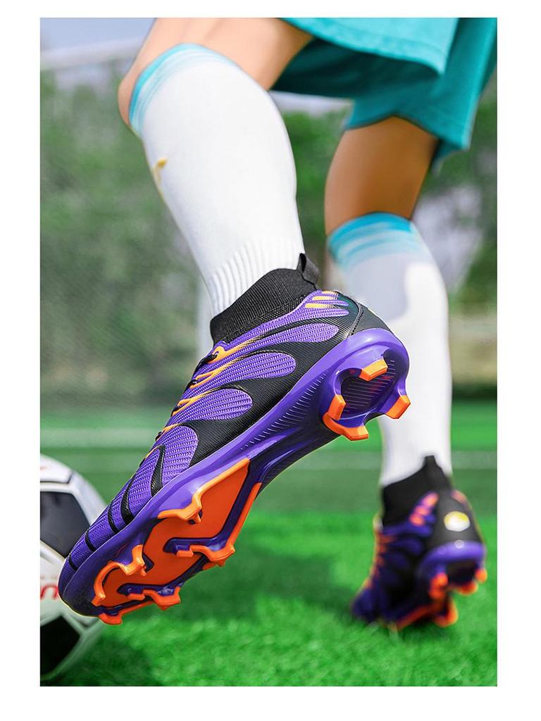 High-quality Anti-slip Breathable High-top Soccer Shoes for Adult Training & Competition