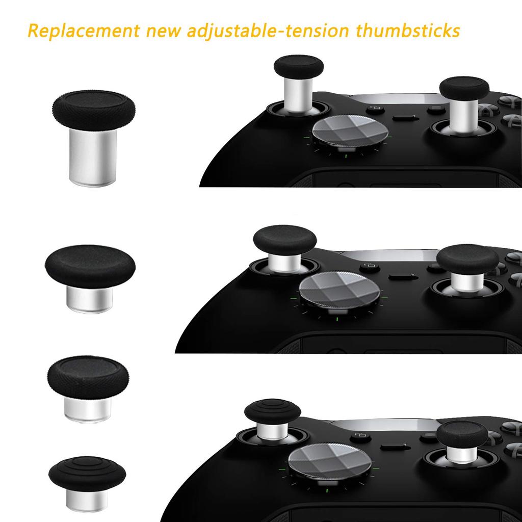 EASEGMER 6-в-1 Сменные магнитные стики (джойстики) для контроллера Xbox One Elite Series 2 (черный)