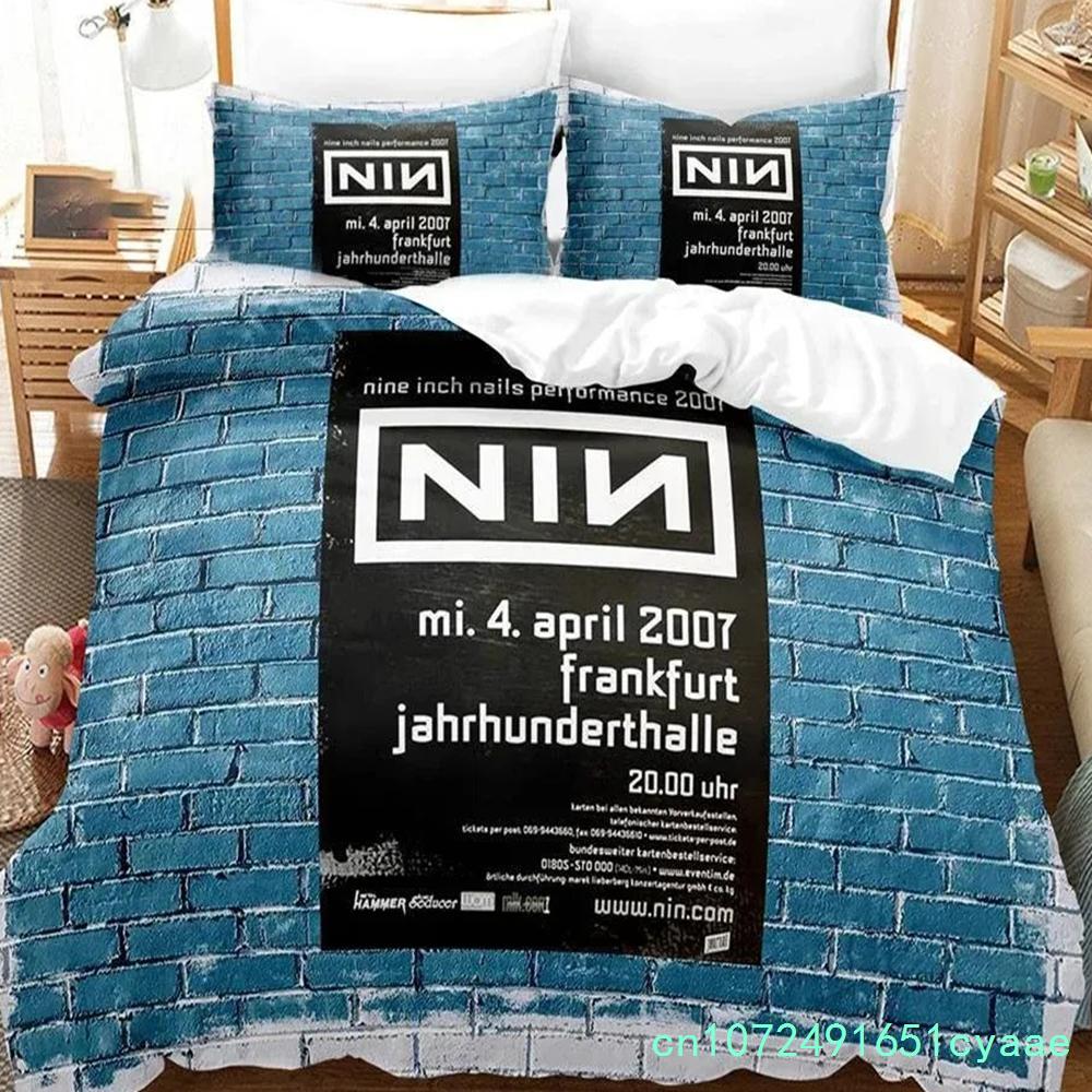 Напечатанный на 3D постельный комплект Nine Inch Nails NIN Пододеяльник Спальня Одеяло Односпальный Полуторный Кинг-сайз Покрывало Домашний текстиль