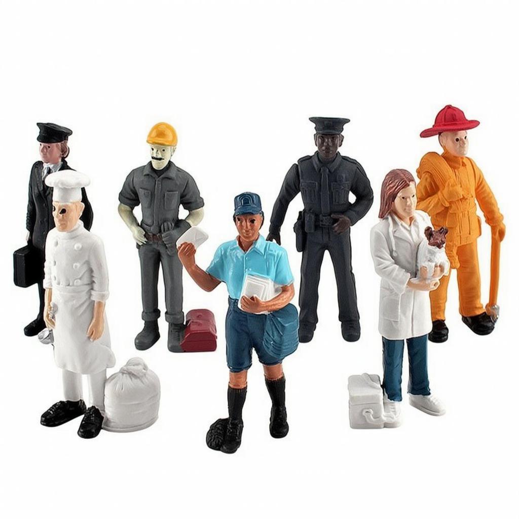 7 Pieces Character Figure Compact for Collectors, Young Children