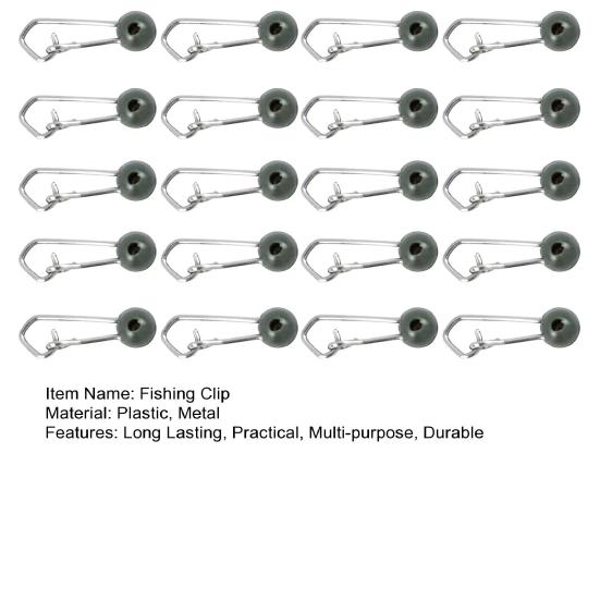 20 шт. Застежки-карабины для лески и грузила, Зажимы для рыбалки, Маленький мини-дизайн, Легко носить, Пресноводные, Из нержавеющей стали, Рыболовные снасти