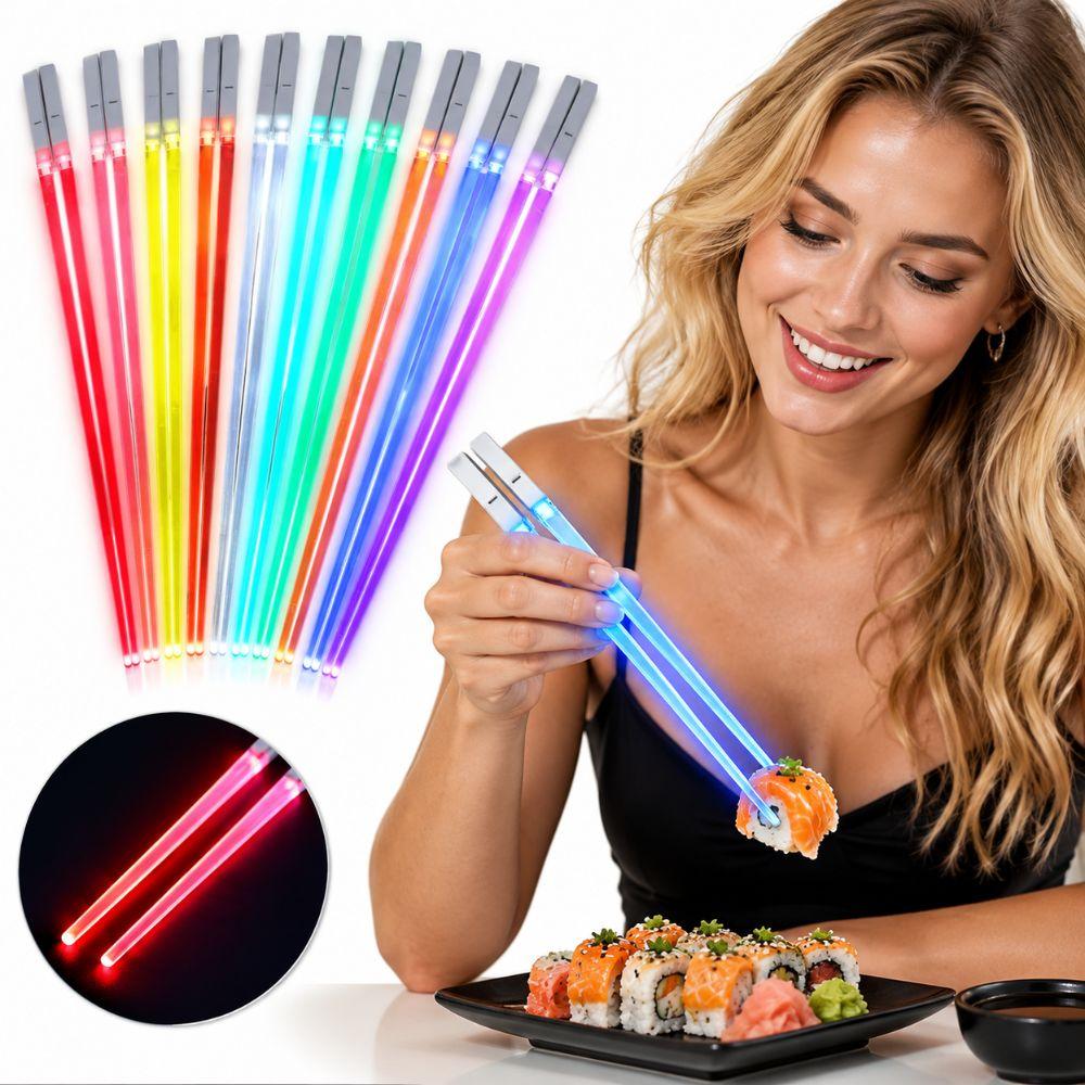 Flashing Light Glowing Chopsticks 1 Pair Light Sticks New Luminous Props Party