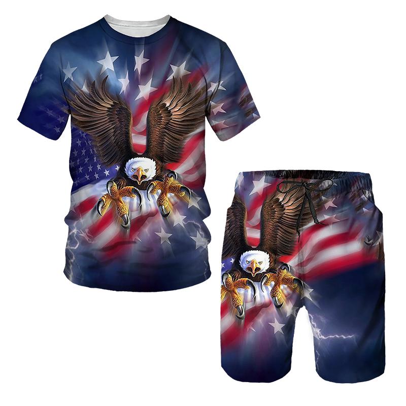 Creative Eagle USA Flag 3D шорты для доски плавки летние мужские комплект из двух предметов пляжные шорты для плавания повседневные короткие брюки пляжная одежда