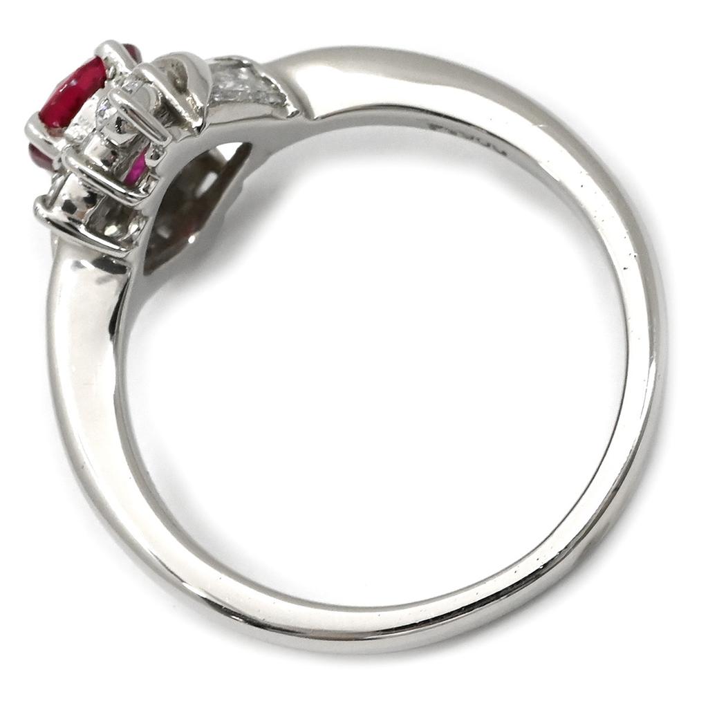 NON BRAND - Ruby 0.63ct Diamond 0.48ctRing ring Pt900/Ruby #10(JP Size) Array