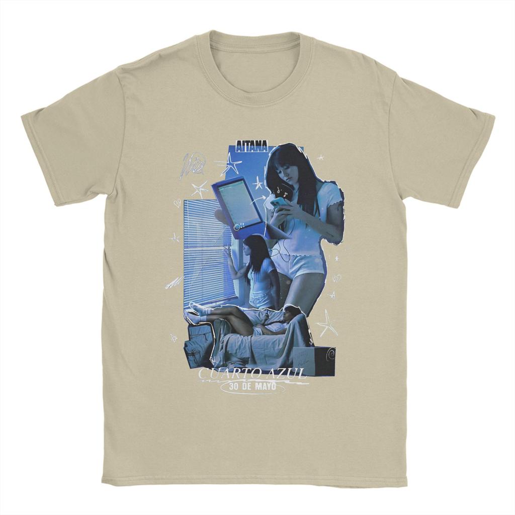 Aitanas Cuarto Azul Album T Shirt Trendy Cool T Shirts Short-Sleeved Fun Tshirt Summer 100% Cotton Crewneck Plus Size 5XL Tees