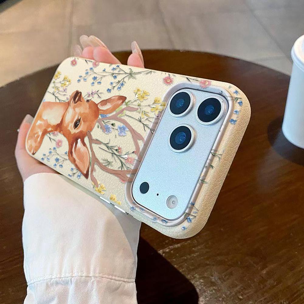Deer Plum Blossom Phone Case For Iphone 12 14 Case Phone 17air 16 15 14 13 12 11 8 7 Pro Max Mobile Protective Case Funda Cover