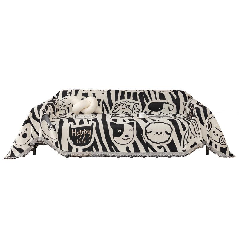 Вязаные одеяла с кисточками в клетку, мягкий гобелен в богемном стиле, ворсовое одеяло с геометрическим узором, винтажный декор для дома, чехол для дивана