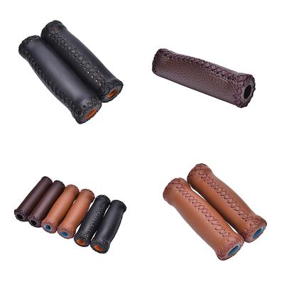 Винтажная рукоятка руля из искусственной кожи для велосипеда, МТБ, шоссейного, горного велосипеда