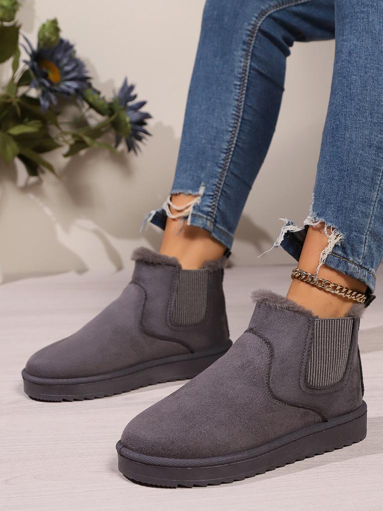 Fashion Winter Women Snow Boots Plush Warm Non Slip Waterproof Ladies Flats Sneakers Casual Slip On Female Ankle Boots Botas Mujer