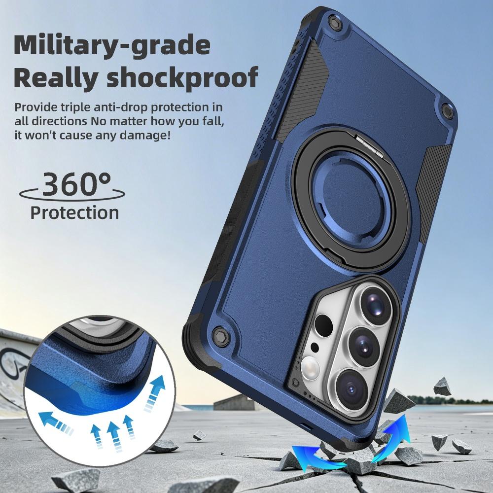 Fold Stand Holder Magnetic Shockproof Armor Phone Case For Samsung Galaxy S26 Ultra S26Plus S26+ S26 for Magsafe Bracket Cover