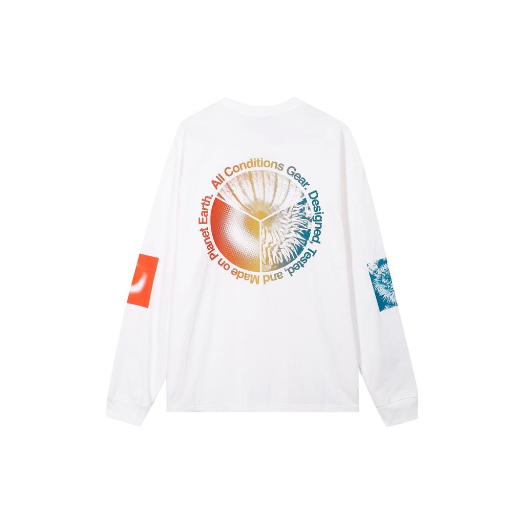 Nike ACG Series Letter Pattern Print Crew Neck Long Sleeve T-Shirt Men Tops White DX9453-100