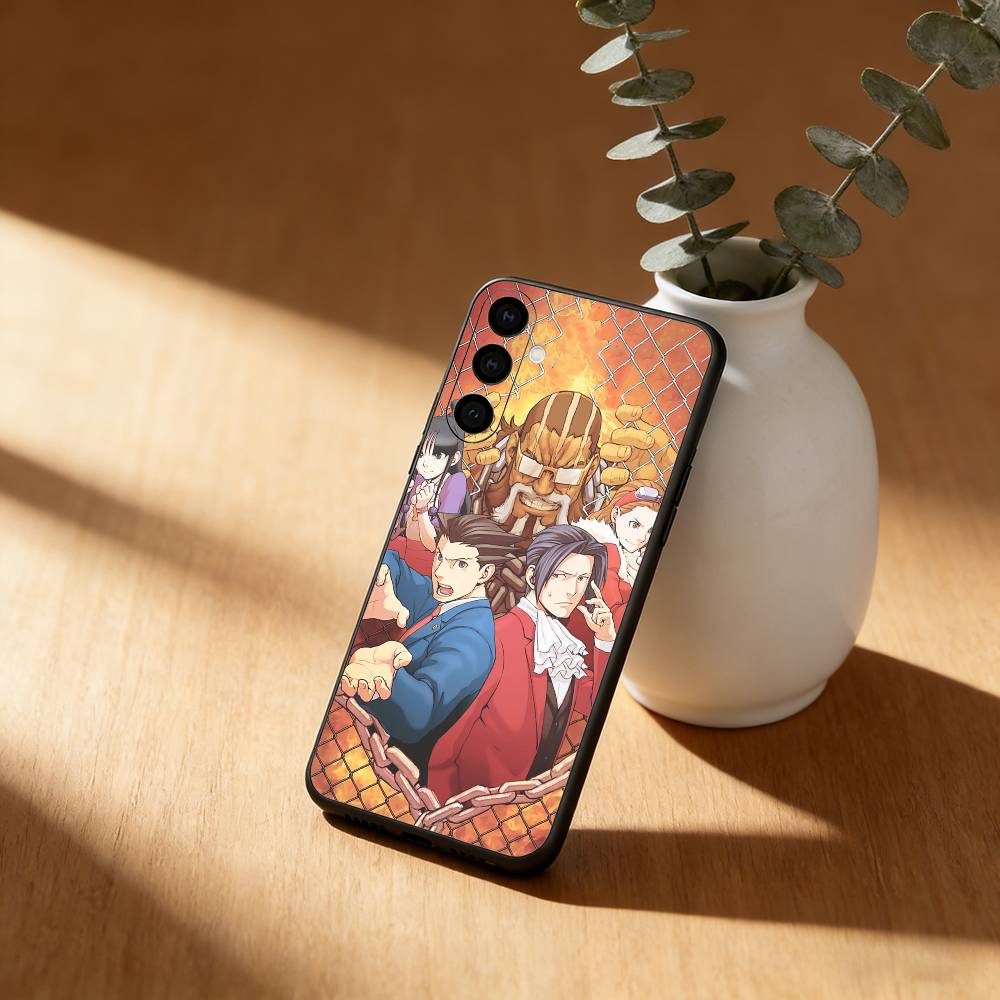 Чехол для телефона Аниме A-Ace A- Attorney Для Samsung Galaxy A91,80,73,72 ,71,53,52,32 ,31,22,21s,20, Мягкий Черный Чехол