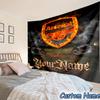 Custom Name Arsenal Football Club Crest Printed Tapestry, for Bedroom,Livingroom, dormitory, Large Wall Decor, Fabric Decor Fan Birthday Gifts