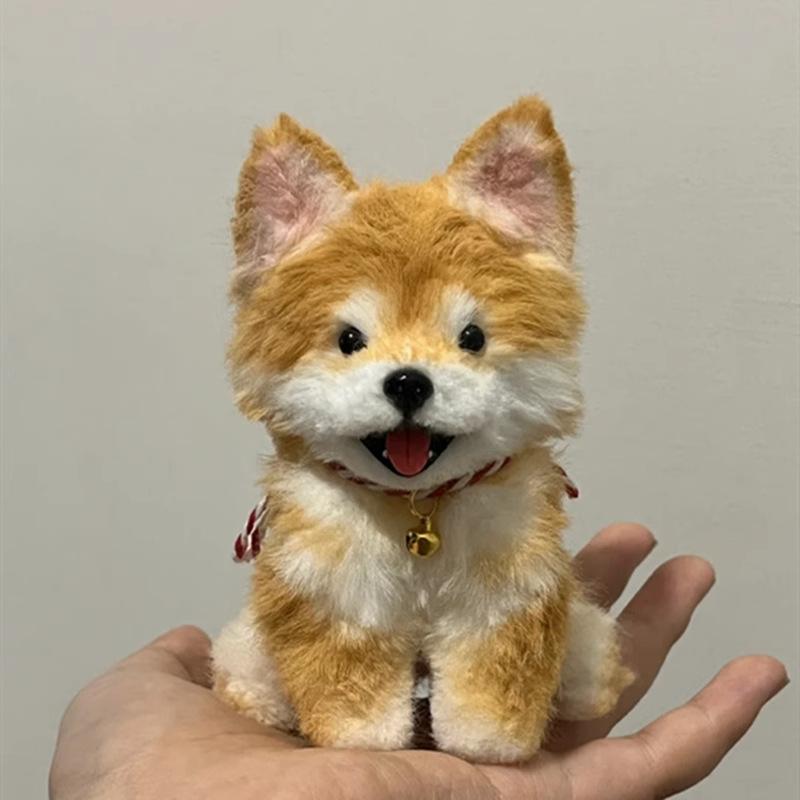 Милый модный витой стик Собачка DIY Сумка с материалами Ручная работа Плюшевая кукла Девочка Маленький подарок Сиба-ину Хаски Сумка с материалами для ручной работы