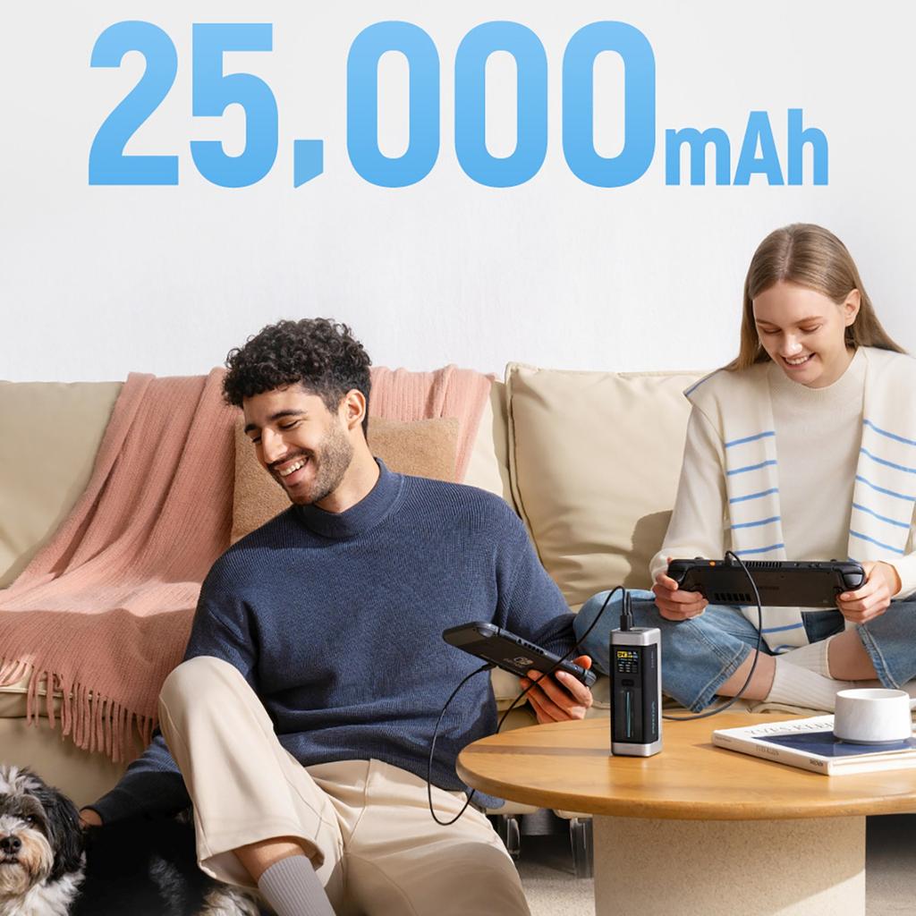 Powerbank 25000mAh USB-C USB-A 210W - black