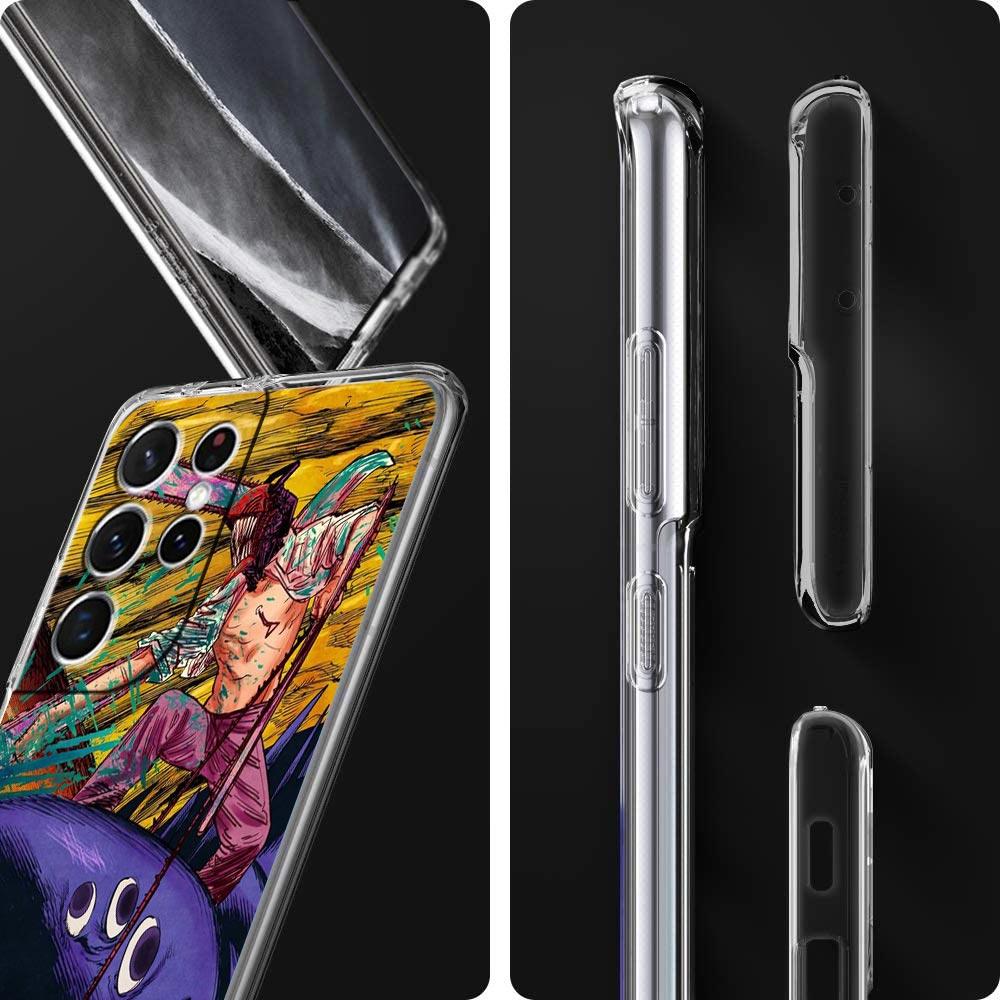 Чехол для телефона с изображением человека-бензопилы для Samsung Galaxy S22 5G S20 Ultra S21 FE 5G S10E S9 S8 S10 Plus Note 20 10, прозрачная силиконовая задняя крышка