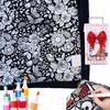 Подарки на вечеринку для детей своими руками DIY Раскрашивающее одеяло с 24 маркерами, Раскрась свое собственное одеяло, 59" x Время тишины Творческие проекты 45" Мягкое уютное