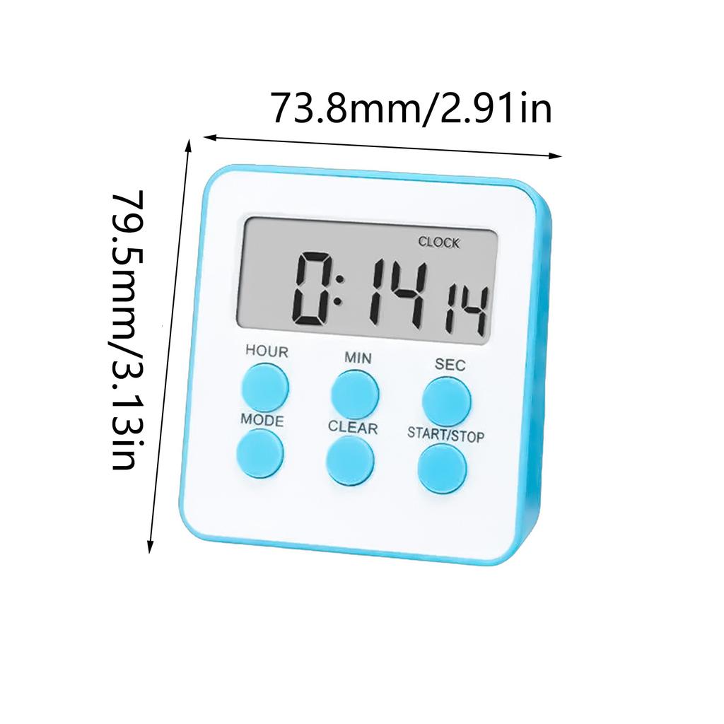 Цифровой кухонный таймер с ярким светодиодным дисплеем, работающий от батареек, часы-секундомер, аксессуары для эффективного управления временем