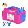 Electric Balloon Pump Portable Electric Balloon Blower Machine Balloon Air Pump Dual Nozzle Rose Red 110V 600W Balloon Inflator for Party Decorations