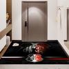 Sao Paulo FC Crest Honeycomb Texture Print Area Rug Brazilian Soccer Fan Non Slip Rectangular Floor Mat Gaming Room Football Fan Home Decor Rug