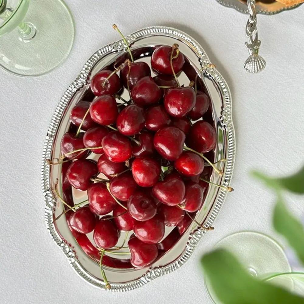 Sturdy Metal Serving Tray Oval Storage Tray Organizer Tray Display Tray  Café Display
