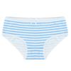Women Stripe Mid Waist Cotton Undergarment Underwear Bikini Briefs