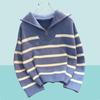 Women's Spring and Autumn Thick Striped Short Loose Bottoming Sweater