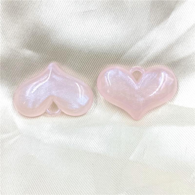 Товары для вечеринок Акриловая тонкая вспышка для изготовления браслетов, ювелирных изделий, пузырьков, большое персиковое сердце, подвесное отверстие, материалы ручной работы, подвеска, 5 шт., мода
