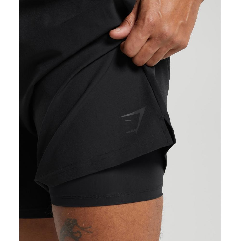 Gymshark Шорты Land To Water 6 черные A5a6i Bb2j.