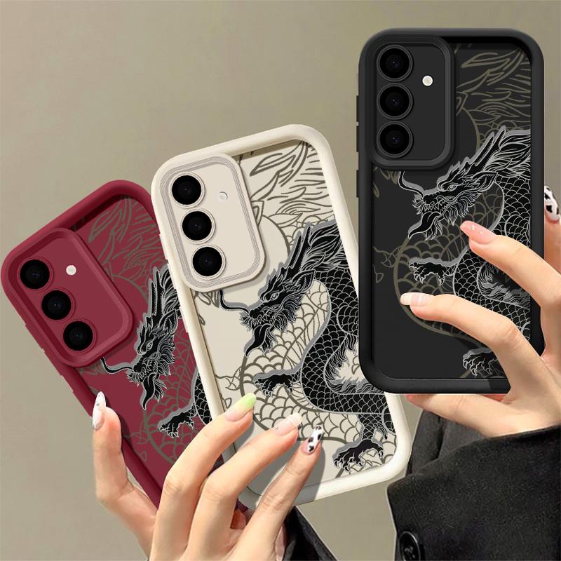 Потрясающий Чехол для Телефона с Драконом для Samsung Galaxy Case S24 S23 S22 S21 Ultra Plus Fe A55 A54 A53 A52 A35 A25 A15 5G Y2k Обложка