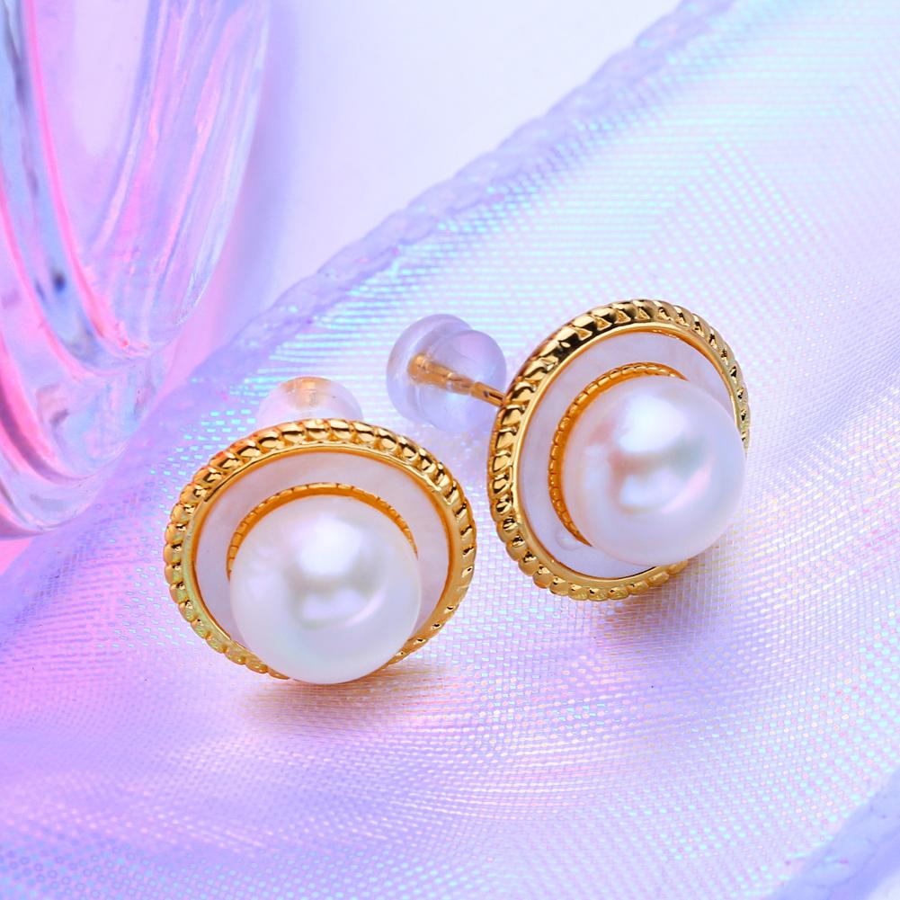 LSOOYH Серьги-гвоздики из натурального пресноводного жемчуга, модные серьги для женщин