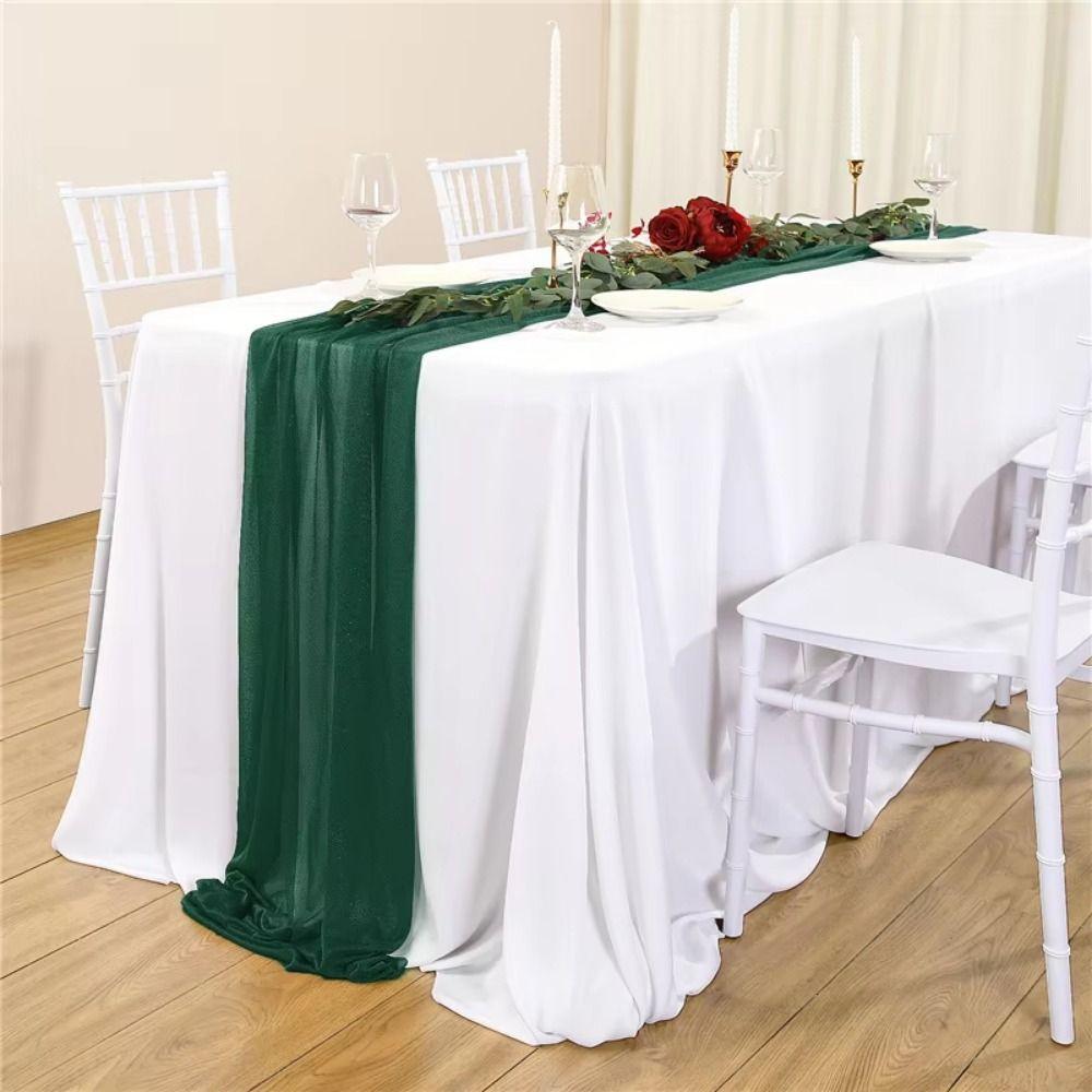 Reusable Sheer Chiffon Table Runner Chiffon Gauze Table Runner Chiffon Table Runner Bridal Shower