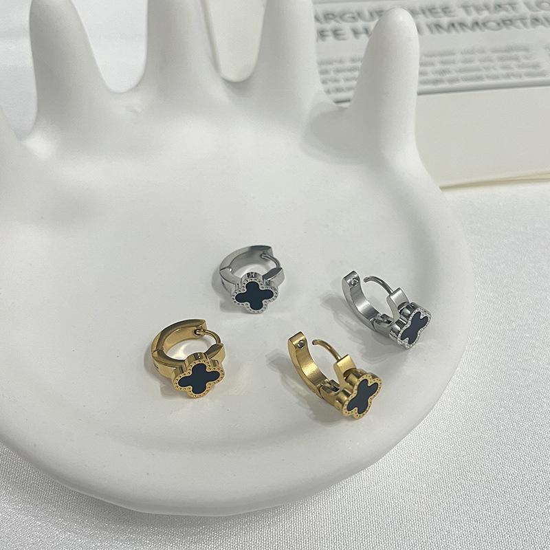 Серьги Advanced Four Leaf Clover с невыцветающими застежками и серьгами из титановой стали