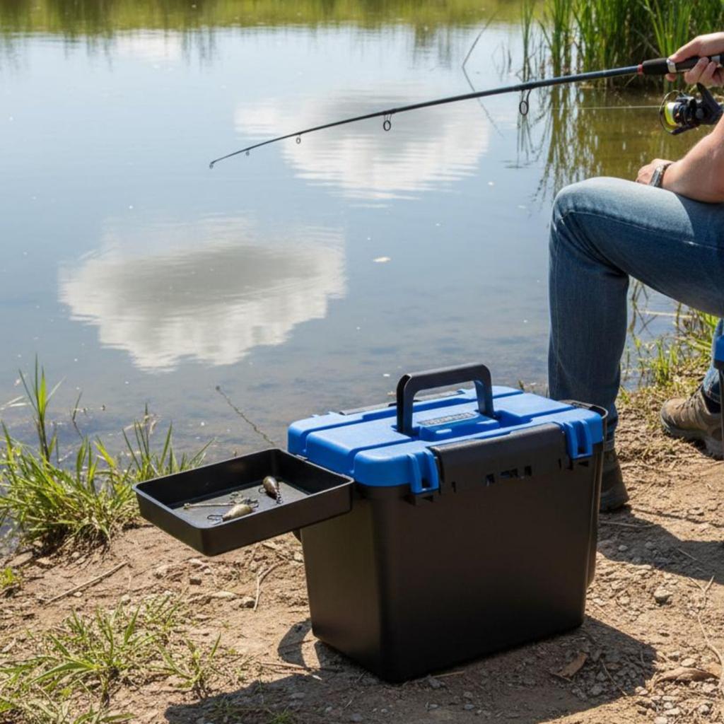 Fishing Seat Box Thickened Portable Fishing Stool Box Sit On Ultra-Sturdy Load Capacity For Fishermen Outdoor