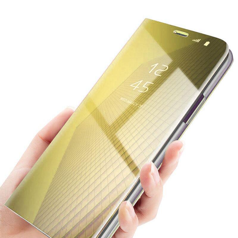 Чехол для Samsung Galaxy A37 Роскошный с покрытием Умный Flip-чехол Прозрачный с зеркальной поверхностью Чехол для телефона Hp для Samsung Galaxy A57