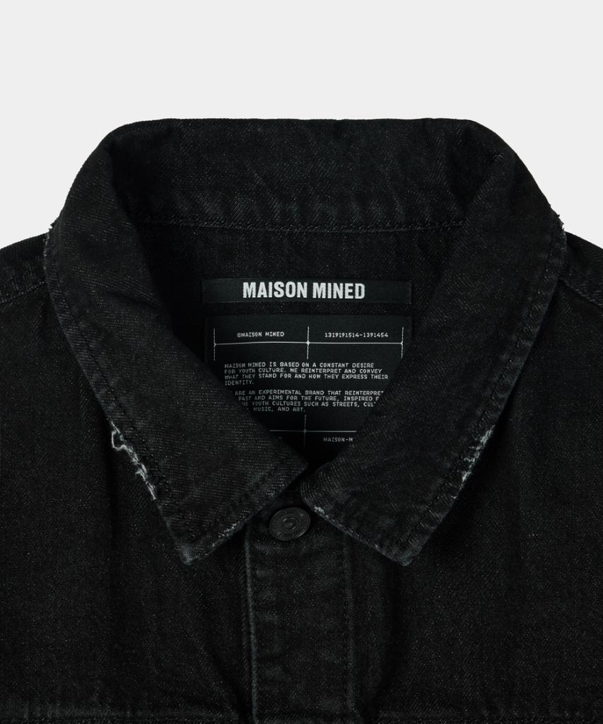 Джинсовая куртка-тракер Maison Mined с вырезами Черная