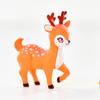 Plastic Cartoon Sika Deer Figurine Delicate Animal Statue Mini Cartoon Sika Deer Ornament  Outdoor