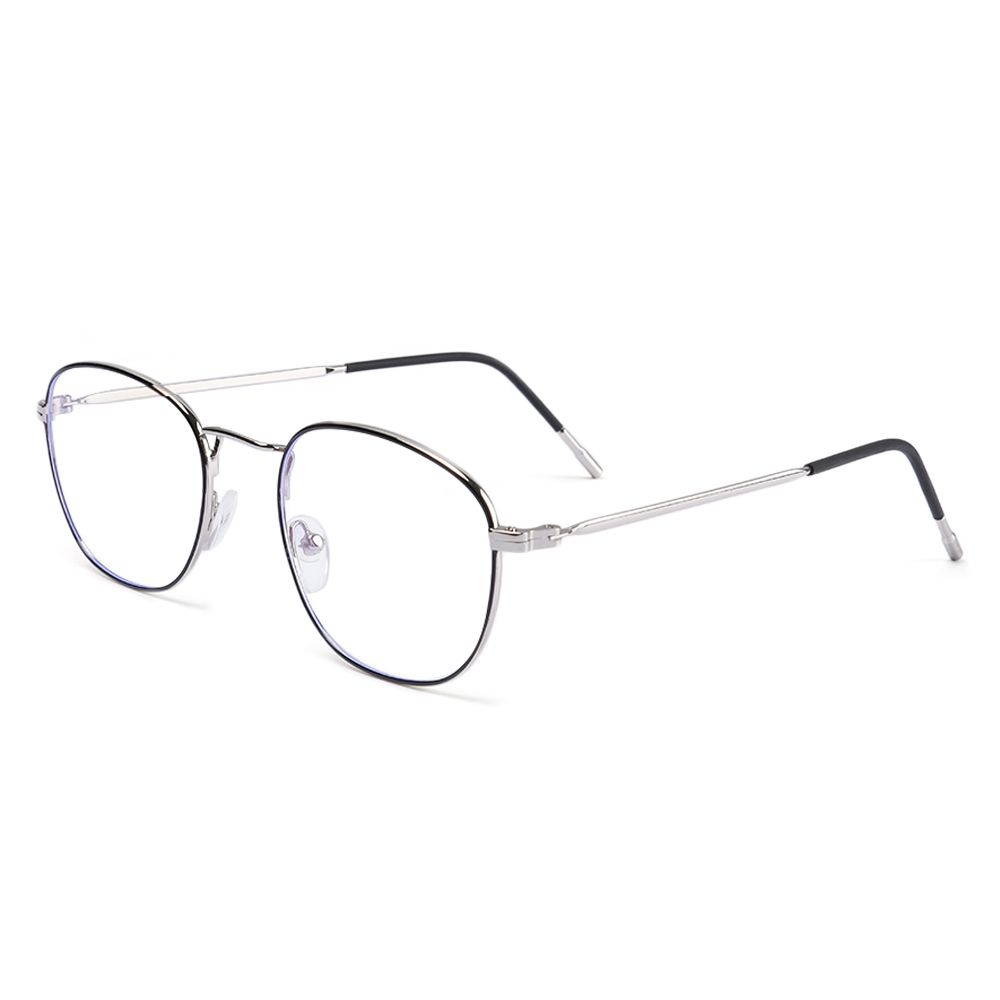 Protection Square Frame Metal Eyeglasses Anti-Blue Light Glasses Computer Goggles Ultra Light Frame