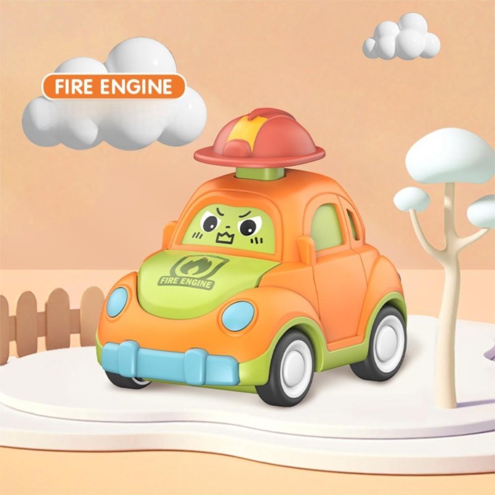 Plastic Mini Press Go Vehicles Mini Size Inertia Pull Back Cars Crawling Toys Early Education