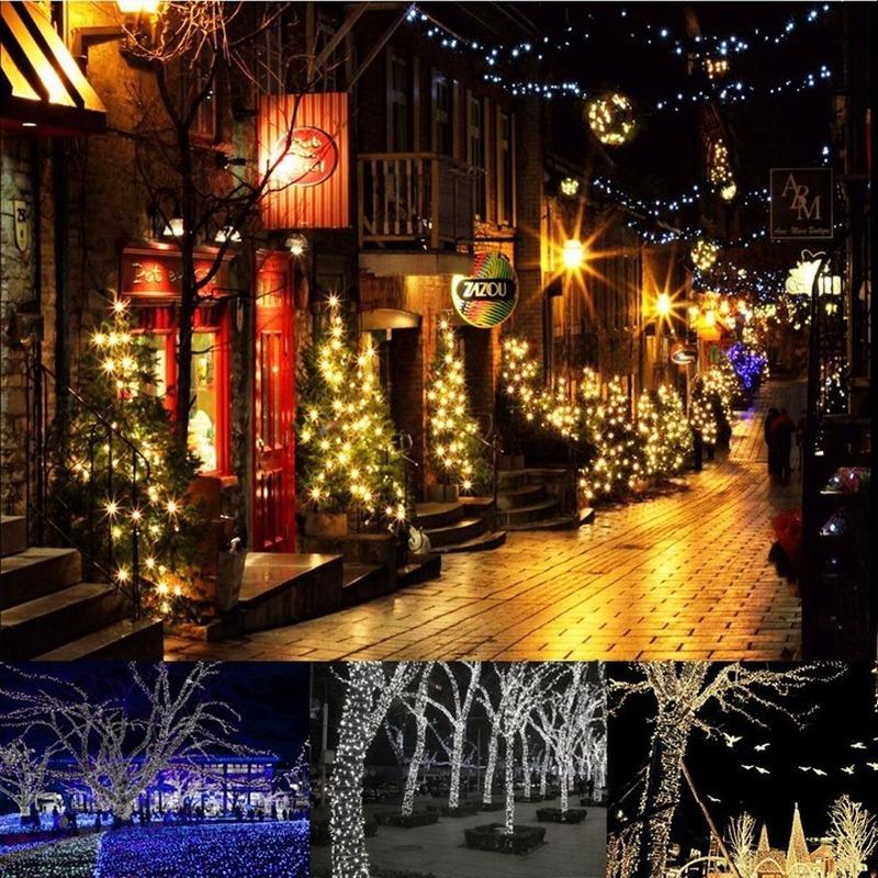 9,5 м/12 м/22 м/32 м на открытом воздухе солнечный гирляндный светильник 8 режимов солнечная лампа водонепроницаемая для садов, свадебных вечеринок, украшения рождественской елки на день Святого Валентина