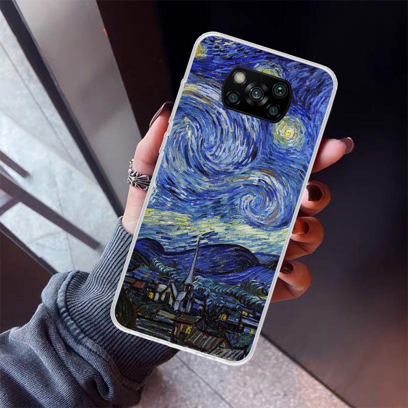 Чехол для телефона с картиной Ван Гога маслом Для Xiaomi Poco X7 X6 X5 Pro F7 Ultra Redmi 15C 15 13 13C 12 12C 10 10A 10C 9 9A 9C 9T Shel