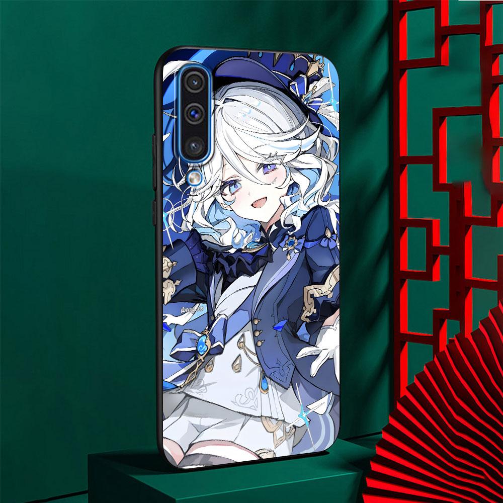 Чехол Genshin Impact Furina для Samsung Galaxy A10s A50 A50s A02s A03s A20 A30 A20e A70 A70s A20s A30s A10 A40 Черный чехол для телефона
