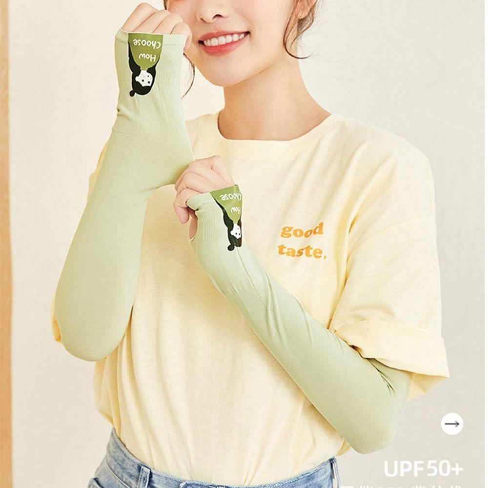 Cycling Gloves Driving Gloves Arm Warmers Ice Silk Sleeves Sunscreen Sleeve Sun Protection Cover