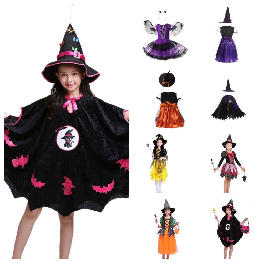 Clothes Halloween Witch Costume Glittery Mesh Dress Kid's Halloween Costume  Festival Party