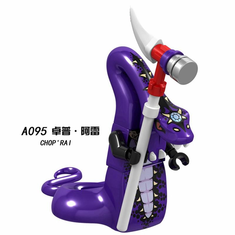 Ninjago Snake Minifigures Skales Acidicus Pythor Chokun Movies Series Building Blocks Toys for Children