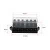 Circuit Standard 6 Way ATO Blade Fuse Box Plastic Cover DC12V 24V Car Fuse Block Holder with 6Pcs 3A-30A Fuses and Clip for Auto Fuse Holders1
