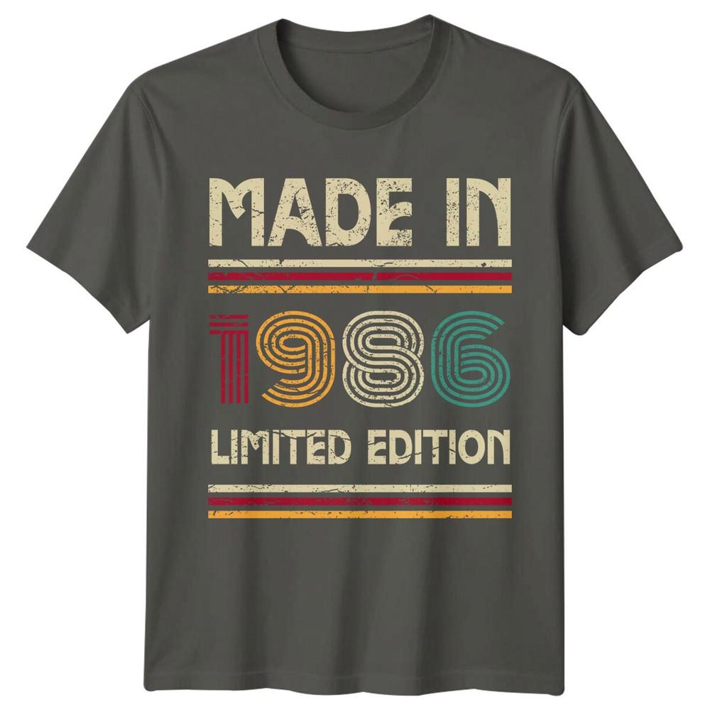 Made In 1986 Unisexs T Shirt 40th Birthday Gift Vintage forty