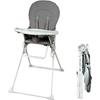BAMBISOL Фиксированный стульчик для кормления с регулируемой по глубине подставкой серый